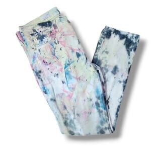 Hand Dyed Funky Artsy Tie Dye Jeans